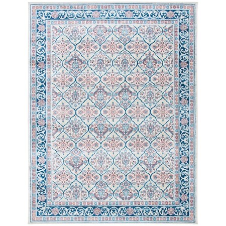 Safavieh 9 x 12 ft. Brentwood Power Loomed Rectangle Area Rug Beige & Navy BNT870B-9
